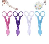 4pcs Plastic Cake Scissors Flower Fondant Decorating Cake Tool Flowers Lifter Cake Edge Scissors Clip Cream Transfer Confectionery Tool