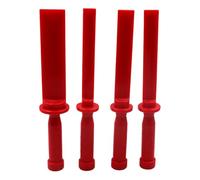 4PCS Plastic Car Chisel Scraper Set, Non-Marring Vehicle Wheel Weight Remover Tool, Auto Paint Scraper Remover Tool Kit Accessories, Universal for Removing Debris, Adhesives, Film (Red, 25.2x2cm)