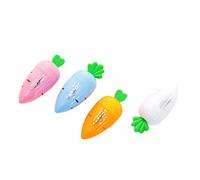 4pcs Plastic Carrot Pencil Sharpeners 4Pcs Hand Held Plastic Pencil Sharpeners, Manual Sharpeners For Children School Stationery Supplies