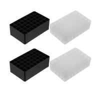 4pcs Plastic Cosmetics Organizer Container Desktop Display Box | Compartment Layout, Strong Load-bearing Design, Smooth Surface Finish, for Cosmetics Tools and Cosmetics