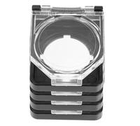 4pcs Plastic Flip Type Button Guard for 22mm Momentary Switch | Visibility, Stop Button Protector, Smooth Surface, for Alarm Controls in Malls and Factory Lines