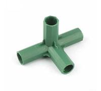 4pcs Plastic Frame Fitting Kit for 16mm Tubing Greenhouse Awning Construction and Vertical Plant Climbing Structure Assembly (Right-angle 4ways)