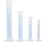 4Pcs Plastic Graduated Cylinder Set 10Ml 25Ml 50Ml 100Ml for Laboratory and Home Use - Clear Measurement for Accurate Pouring