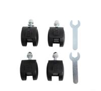 4pcs Plastic Heater Caster Wheels 40x30mm 8mm Thread(With brake)