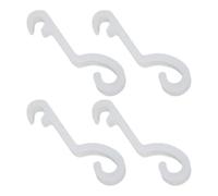 4pcs Plastic Mug Hooks for Dish Rack, Kitchen Draining Accessory White | Adds Hanging Capacity, Drains Mugs and Dishes, Home Cooks, Apartment Kitchens, Neat Storage
