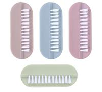 4Pcs Plastic Nail Brushes, Two Sided Cleaning Fingernail Scrub Brush, Fingertip Cleaning Brushes, Portable Soft Stiff Bristles, Nail Clean-ing Scrubbers for Men Women Fingernails,Toenails,Salon