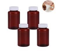 4PCS Plastic Pill Bottles - 50ml Medicine Storage with Child Lock Cap - Strong Dispenser and Tablet Container