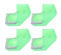 4pcs Plastic Rabbit PET Feeder Bowl Large Capacity Green Container | Easy to Clean, Not Easy to Break, Long Serving Life, Daily Feeding Need
