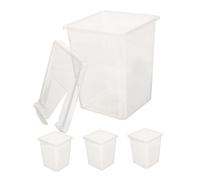 4pcs Plastic Reptile Feeding Box with Ventilation