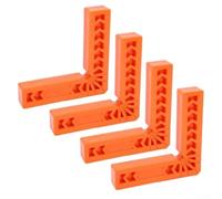 4PCS Plastic Right Angle Ruler Holder 90 Degree Auxiliary Positioner Tool for Precise Woodworking Measurement and Assembly, 3 Inch Corner Clamping Squares for Carpenter, Joinery and DIY Projects