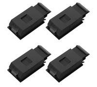 4pcs Plastic Rv Door Buckle Lock for Cabinet Door and Distribution Box | Black Rectangular Design, Simple Secure Fastening, Easy Installation, for Rvs and Cabinet Use