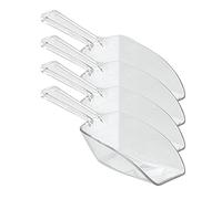 4PCS Plastic Scoop, MultiPurpose Scoop, Kitchen Tool, Baking Flour Scoop, Ice CreamScoop, Ice Scoop, Food Scoop, Dog Food Cat Food Spatula, Suitable for Kitchen, Restaurant, (Clear, One Size)