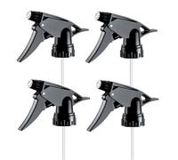 4PCS Plastic Spray Bottle Nozzle Replacement 28-400 Thread Leak Proof Mist Spray Head Heavy Duty Trigger Fit 16oz 32oz Bottles for Garden Cleaning