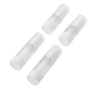 4pcs Plastic Spray Bottle Set with 30ml and 15ml Travel Bottles | Refillable, Portable Storage for Hair Gel and Makeup Removal Water, White Finish, Outdoor Trips