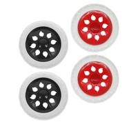 4pcs Plastic Stem Caster Wheels for Wagon and Utility Cart | Folding grocery cart accessories, wheel replacement kit, smooth rolling for indoors and outdoors, lightweight and space