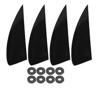 4Pcs Plastic Surfboard Fin Set, Surf Fins for Long Board and Paddle Board, Lightweight Flexible Tail Fins with Smooth Hand Feel for All Surf Conditions
