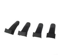 4pcs Plastic Tire Changer Jaw Clamp Cover Protectors, Wheel Rim Guards for Edge Clamp Insert, Polyethylene Sheath to Scratches, Black