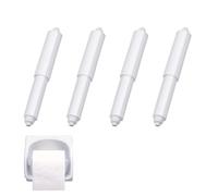 4Pcs Plastic Toilet Roll Holder Inserts - White, Universal Fit, Spring Design for Smooth Roll Extraction, Durable and Easy - to - Clean Bathroom Fixture