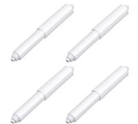 4PCS Plastic Toilet Tissue Roll Holder Insert, Spring Loaded Replacement Roller Spindle for Bathroom WC, Easy Installation Toilet Paper Holder (White)