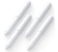 4PCS Plastic Toilet Tissue Roll Holder, Spring Loaded Toilet Roll Holder Inserts, Adjustable Plastic Toilet Paper Holder Replacement Spindles, Universal Bathroom Tissue Roller for Toilet Paper Stand