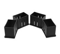 4pcs Plastic Tube Sleeve Adapter for Workout Machines, Black Insert | Hollow 60x40mm to 50x30mm Fit, 1.5-2.1mm Wall Thickness, Indoor Gym Equipment Part