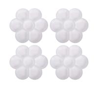 4PCS Plum Blossom Imitation Ceramic Palettes - Small Lightweight for Watercolor (Artists/Students)