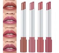 4Pcs Plumping Lipstick Set,Long Lasting Waterproof Lipgloss,Plumping Lip Gloss Set,High Pigmented Plumpin/g Lip Balm,L/ip Gloss Set,Li/p Kit with Li/p Plumper,Nude Lipstick Sets(03)