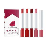 4pcs Plumping Lipstick Set, Plumping Lip Gloss Set Nude Lipstick Tinted Lip Balm Lip Stain High Pigmented Lip Balm Long Lasting Waterproof Lipgloss Gloss Set Lipstick Long Lasting (D)