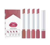 4pcs Plumping Lipstick Set, Plumping Lip Gloss Set Nude Lipstick Tinted Lip Balm Lip Stain High Pigmented Lip Balm Long Lasting Waterproof Lipgloss Gloss Set Lipstick Long Lasting (C)