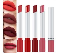 4Pcs Plumping Lipstick Set,Velvet Matte Lipstick,Long Lasting Waterproof Lipgloss,High Pigmented Plumping Lip Balm,Lip Gloss Set,Lip Kit with Lip Plumper,Nude Lipstick Sets(06)