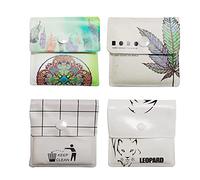 4Pcs Pocket Ashtray Cigarette Ash Pouch Portable Cigarette Ash Pouch Mini Cigarette Ash Holder Odorless Ashtray for Smoker Outdoor Travel (4 styles)
