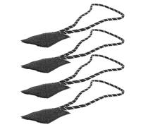 4PCS Police Radio Microphone Holder Blending Fabric Law Enforcement Microphone Radio Holder 50Lb Pull Force (Long Cable)