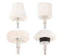 4pcs Polishing Buffing Pad Buffing Wheel Drill Kit Mop Cone Cylindrical Mushroom Wheel Grinding Head with 1/4 Handle for Car Motorcycle Wheels Grinder Polisher