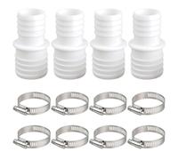 4Pcs Pool Hose Coupling Adapters with Clamp Nozzle Connector Hoses Accessory for Aquariums and Swimming Pools Connector