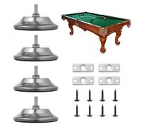 4pcs Pool Table Leg Levelers, 5-Inch Billiard Table Leg Leveling Risers, Adjustable Height, Heavy-Duty Table Leveling Feet for Pool Tables, Ping-Pong Tables, Soccer Tables