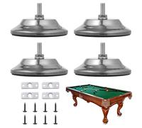4pcs Pool Table Leg Levelers, 5-Inch Billiard Table Leveling Feet, Adjustable Height Heavy-Duty Risers for Pool, Ping-pong, Soccer Tables