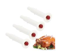 4Pcs Pop-up Poultry Thermometer, Turkey Timer, Roasted Chicken Temperature Meter 1.85 Inches, Cooking Chicken Beef Timer, Cook Meat Accurately Out Temperature Meter Gadget