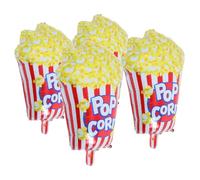 4Pcs Popcorn Balloons Foil Decorations Night Parties Birthday Celebrations Carnivals Easy to Inflate Fun Atmosphere Enhancer for Fast Food Themed Events