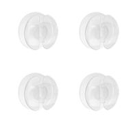 4PCS Portable Clear Plastic Cord Organizer, White, 7cm/2.76inch Diameter, 2.5cm Thickness, Compact Cable Management System