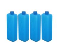 4pcs Portable Cooler Ice Pack Blue Reusable Compact Cooling Block | Plastic High Density Resin, for Portable Cooler Bags and Lunch Box, Home or Outdoor Camping Use