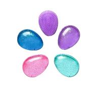 4PCS Portable Egg Shaped Brush Combing Brush Easy to Comb Scalp Massage to Relieve Fatigue Shampoo Massage Hair Styling Hair Salon Combs in Pink Blue Purple Green