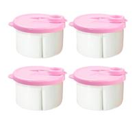 4PCS Portable Formula Containers, Lightweight Divided Milk Powder Holder, Leak Resistant Formula Holder Travel Containers, Multi Section Formulas Organizer, for Home Nursery Walking