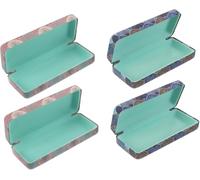 4pcs Portable Hard Shell Eyeglass Case Pressure-resistant Metal Glasses Holder Reliable Performance, Ergonomic Design, Versatile Application Women and Men
