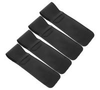 4pcs Portable Leather Case Black for Travel, Elegant | Lightweight Compact Carry, Supple Hand Feel, Business People Use, Generous Styling for Outdoor Trips