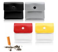 4PCS Portable Pocket Ashtrays,Portable Cigarette Ash Compact and Waterproof Fireproof Pocket Ashtrays Smell Proof Bag Cigarette Case Accessories Litter Tray