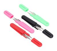 4PCS Portable Scissors with Protective Cover for Yarn Cross Stitch Thread Sewing, Stainless Steel Round Mini Thread Snips with Cover for Sewing Knitting