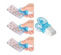 4Pcs Portable Tablet Dispenser, Portable Tablet Dispenser, Pill Taker, for Home, Travel, Outdoor, No Contact Pill Ejector, Easy to Carry, Personal Pill Organizers, Medication Aids