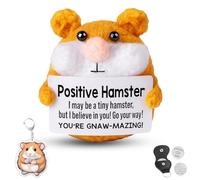 4PCS Positive Crochet Animals, Positive Gifts Set With Pocket Hug Coin, Emotional Support Gift for Women, Friends, Coworkers, Besties, Office Desk and Handbag Decor