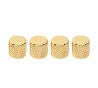 4PCS Potentiometer Control Knob, Metal Electric Guitar Bass Knob Wide Compatibility Guitar Accessories for Efffect Pedal Preamps (Gold)