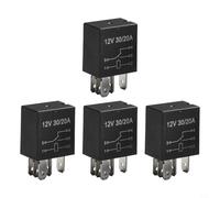 4pcs, Power for Relay 5 Pin, 12V Automotive General Purpose for Relay for Fuel Pump, Windows, Door Locks, Sealed Design with Plastic Shell, 0.9 x 0.98 Inches (4 PCS)